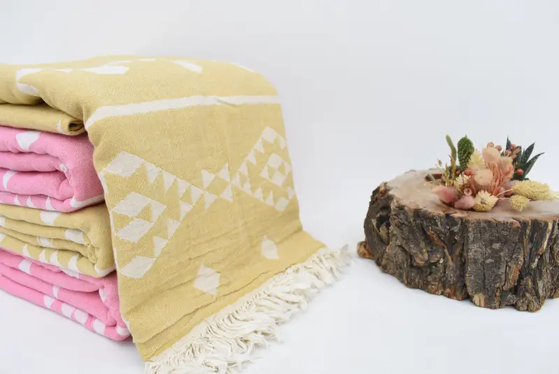 Throw Blankets for Couch, Wedding Favors, Organic Throw, Christmas Tablecloth, Throw Blanket, Turkish Blanket, 70x60 Cotton Geometric Towel - 2