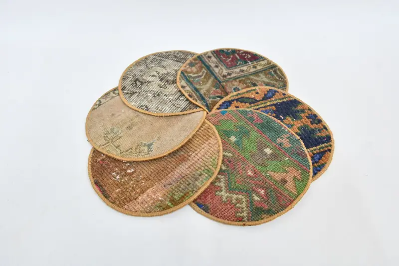 ボヘミアン ブルー & ブラウン アールデコ プレースマット、幅 25 インチ プレースマット