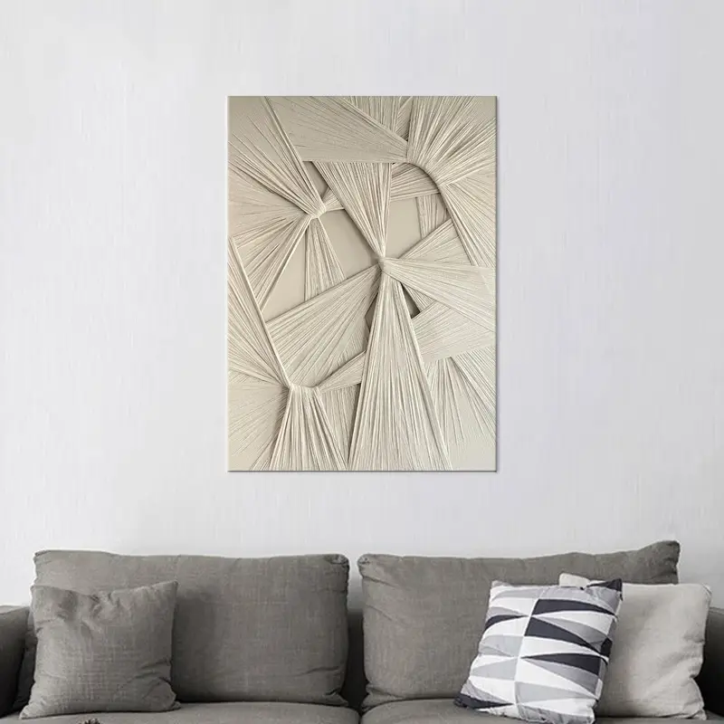 Kumaşlar tuval sanatı, soyut duvar sanatı, moda duvar dekor, minimal tuval sanatı, 3d kumaş desen sanatı, modern duvar sanatı, tuval sanat dekor - 2