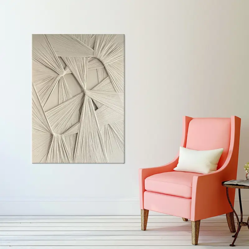 Kumaşlar tuval sanatı, soyut duvar sanatı, moda duvar dekor, minimal tuval sanatı, 3d kumaş desen sanatı, modern duvar sanatı, tuval sanat dekor - 1