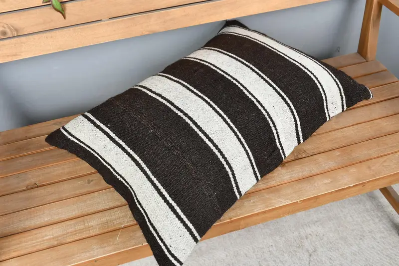 Antique Pillows, Pillow Sham, Kilim Pillow, Vintage Kilim Pillow Pillow Case, 20x28 White Cushion, Ethnic Pillow Sham, Vintage Kilim Throw Pillow - 2