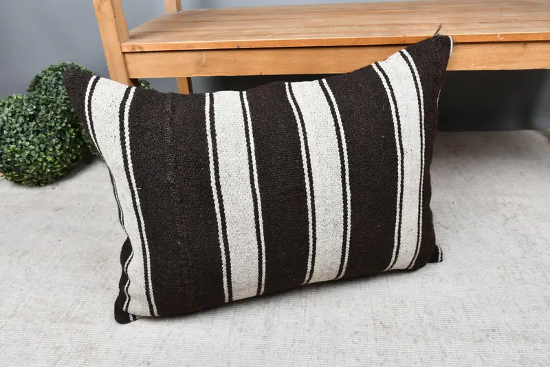 Antique Pillows, Pillow Sham, Kilim Pillow, Vintage Kilim Pillow Pillow Case, 20x28 White Cushion, Ethnic Pillow Sham, Vintage Kilim Throw Pillow - 7