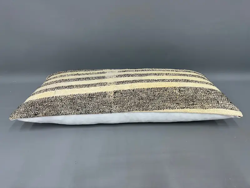 Patio Cushion Cover, Pillow, Office Chair Cushion Case, 16x36 Brown Pillow Sham, Gift Pillow, Vintage Kilim Throw Pillow, Boho Pillow Sham Cover - 7