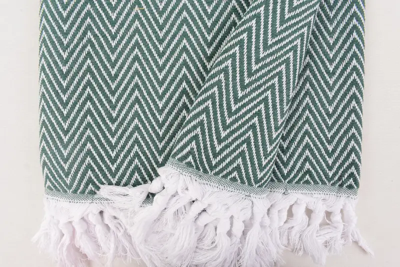 Valentine Day Gift For Her, 96x80 Cotton Chevron Towel, Bedspread, Housewarming Gift, Personalized Wedding Gift For Couple, Monogram Blanket - 8