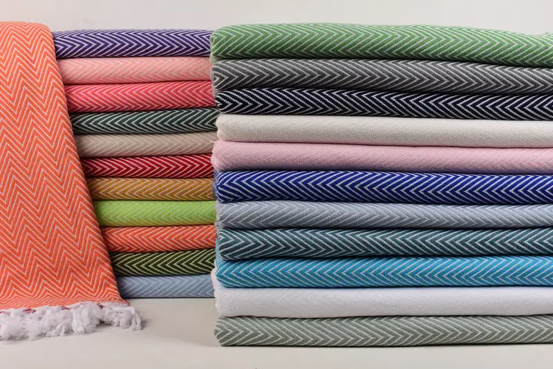 Valentine Day Gift For Her, 96x80 Cotton Chevron Towel, Bedspread, Housewarming Gift, Personalized Wedding Gift For Couple, Monogram Blanket - 2