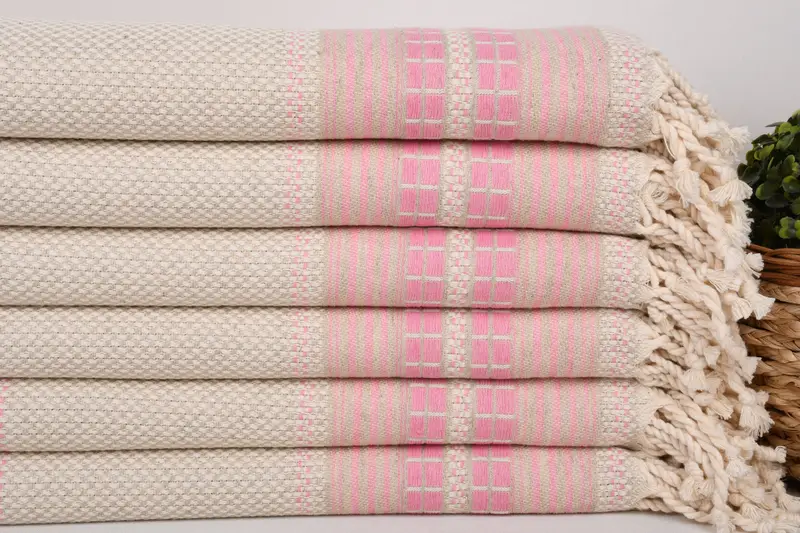 Spa Towel, 68x40 Linen Striped Towel, Valentines Gift, Personalized Bridesmaid Gift, Girls Weekend Getaways Gifts, Gift For Her, Large Turkish Towel - 2