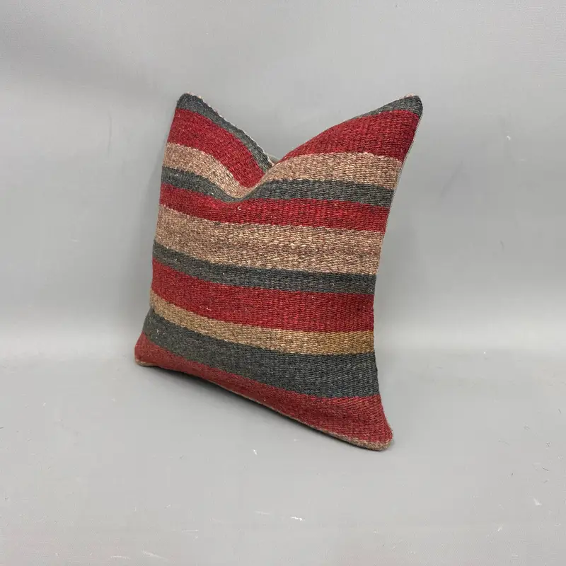 12x12 Red Cushion Cover, Kilim Cushion Sham, Kilim Pillow, Pillow Cover, Turkish Kilim Pillow, Personalized Gift Pillow Cushion - 3