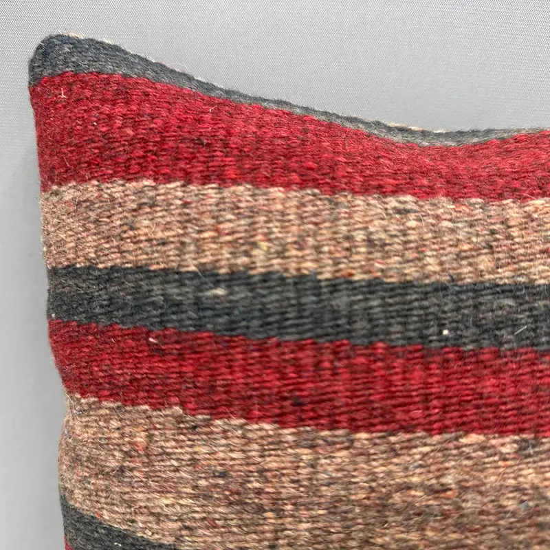 12x12 Red Cushion Cover, Kilim Cushion Sham, Kilim Pillow, Pillow Cover, Turkish Kilim Pillow, Personalized Gift Pillow Cushion - 5