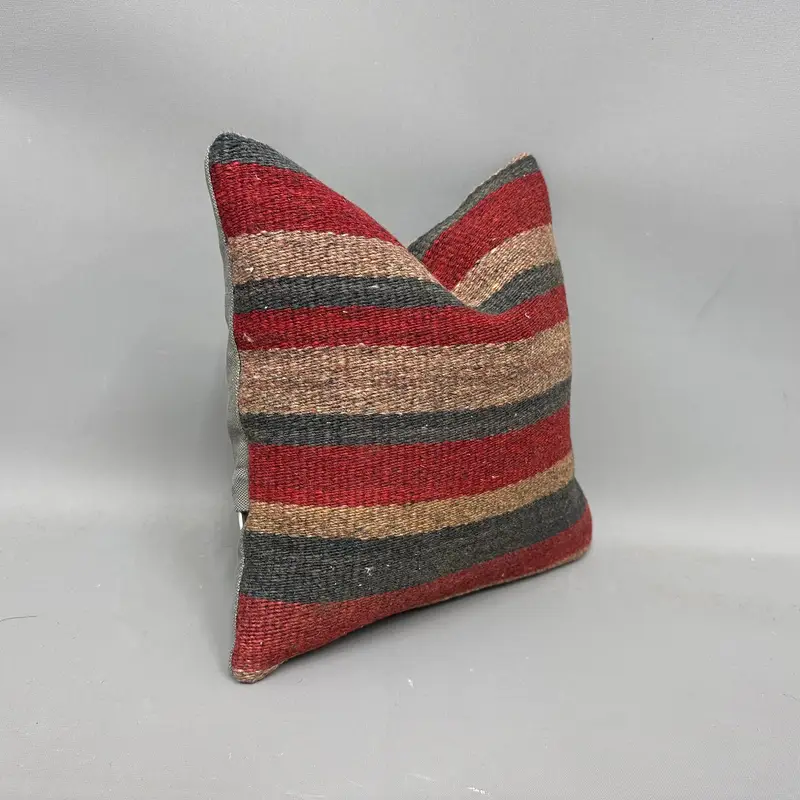 12x12 Red Cushion Cover, Kilim Cushion Sham, Kilim Pillow, Pillow Cover, Turkish Kilim Pillow, Personalized Gift Pillow Cushion - 2