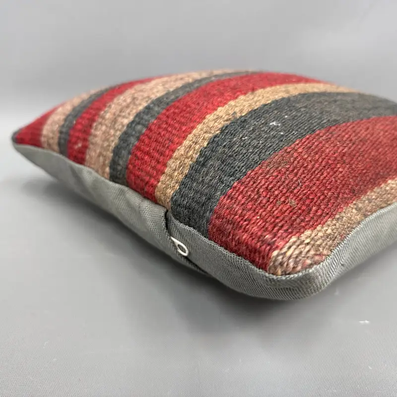 12x12 Red Cushion Cover, Kilim Cushion Sham, Kilim Pillow, Pillow Cover, Turkish Kilim Pillow, Personalized Gift Pillow Cushion - 6