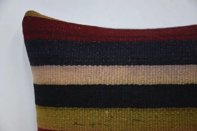 16x16 Brown Pillow Cover, Kilim Pillow Cover, Pillow Case, Turkish Pillow, Interior Designer Pillow, Hippie Throw Cushion Case - 2