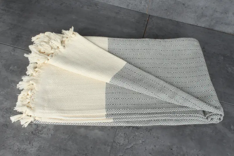 92x76 Cotton Diamond Towel, Bridal Shower Gift, Throw Blanket, Wedding Favors, Best Wedding Gift, Couch Throw, Beach Bachelorette Party Decorations - 3