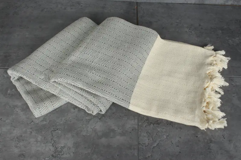 92x76 Cotton Diamond Towel, Bridal Shower Gift, Throw Blanket, Wedding Favors, Best Wedding Gift, Couch Throw, Beach Bachelorette Party Decorations - 5