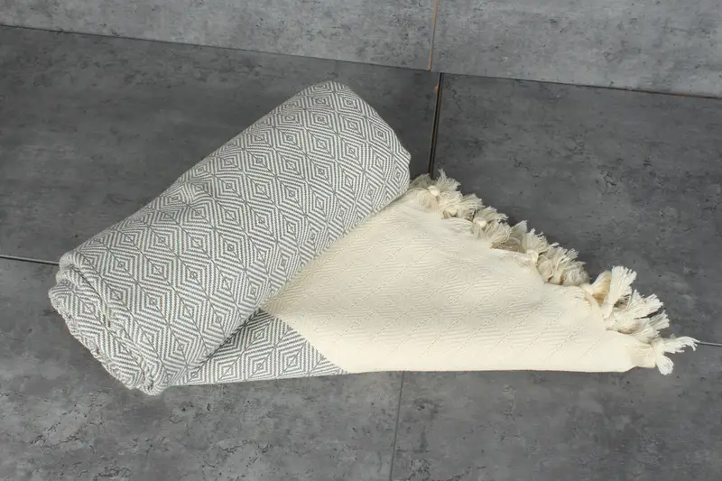 92x76 Cotton Diamond Towel, Bridal Shower Gift, Throw Blanket, Wedding Favors, Best Wedding Gift, Couch Throw, Beach Bachelorette Party Decorations - 7