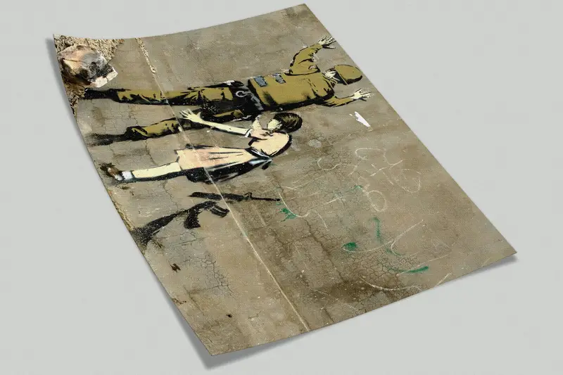 Banksy Political Wall Paper,Paper Wall Art ,Modern Wall Paper,Wall Paper Peel and Stick,Banksy Girl Wall Paper,Painting Wall Print, - 8