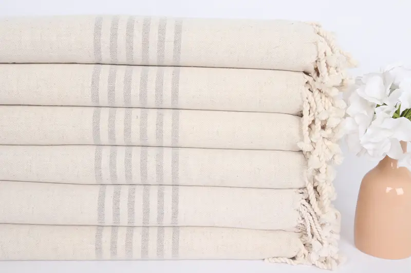 Turkish towel, Custom Wedding Gift, 68x36 Cotton Striped Towel, Gift For Her, House Warming Gift, Embroidered Beach Towel, Handmade Turkish Towel - 3