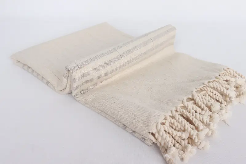 Turkish towel, Custom Wedding Gift, 68x36 Cotton Striped Towel, Gift For Her, House Warming Gift, Embroidered Beach Towel, Handmade Turkish Towel - 6