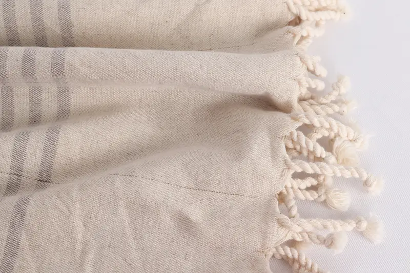 Turkish towel, Custom Wedding Gift, 68x36 Cotton Striped Towel, Gift For Her, House Warming Gift, Embroidered Beach Towel, Handmade Turkish Towel - 8