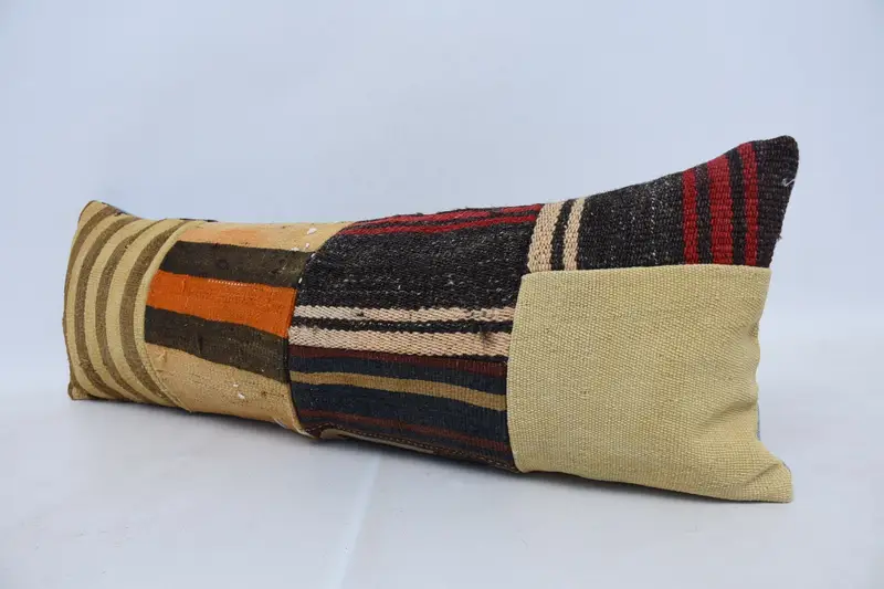 Kilim Pillow, 12x36 Beige Pillow Cover, Interior Designer Pillow, Pillow for Couch, Ethnic Throw Cushion Cover, Shabby Chic Cushion Case, Cushion - 4