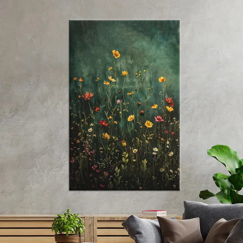 Vintage botanisch bedruckte Leinwand: Moderne, trendige Küstenkunst