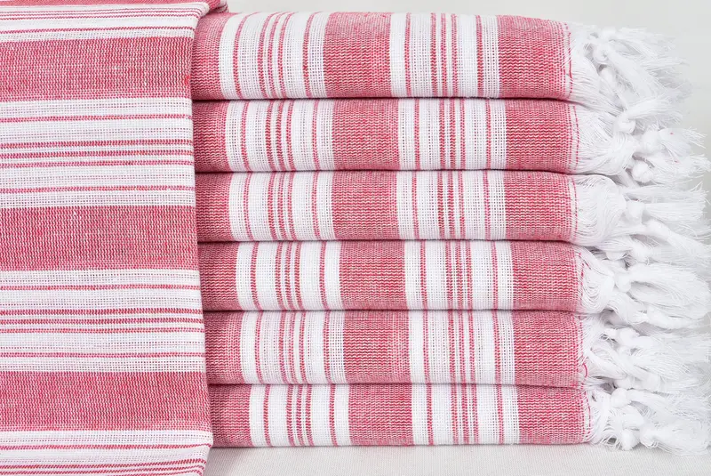 Red Bulk Turkish Bath Towel, 37x65 Inches, Turkish Cotton