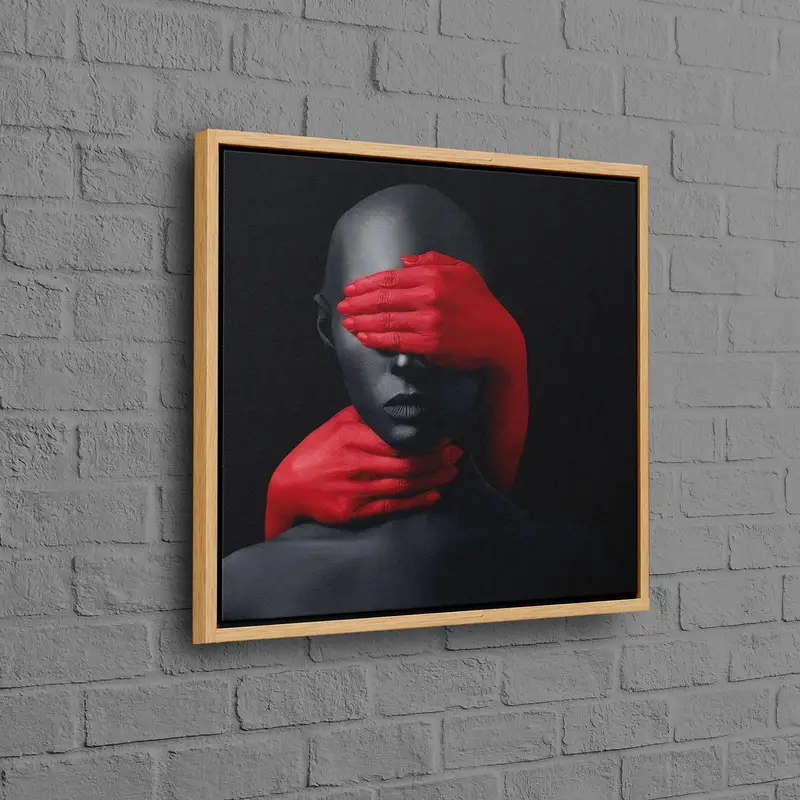 トレンディな黒と赤のキャンバス: 寝室の装飾を高めます