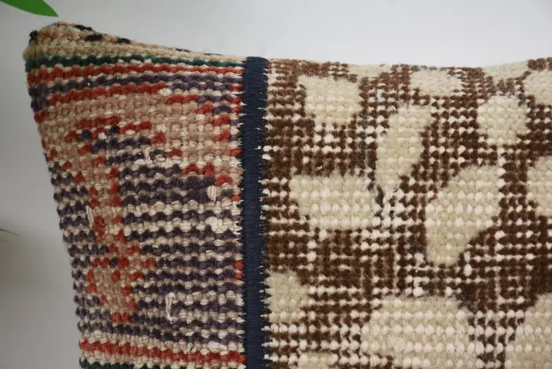 Pillow Cover, Kilim Cushion Sham, Boho Chic Pillow Cover, Vintage Pillow, Kilim Pillow Cover, 14x14 Orange Pillow Case, Handmade Pillow Case - 2