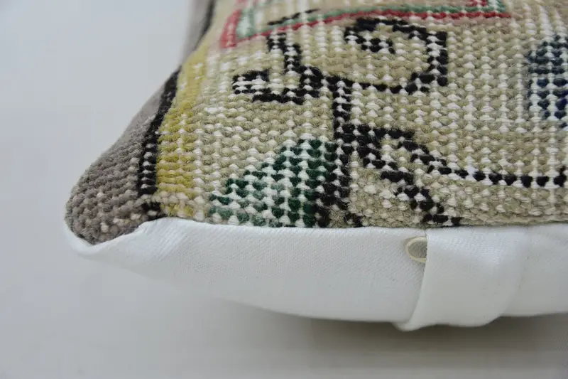 Pillow, Christmas Pillow Sham, Kilim Pillow, Outdoor Throw Cushion Case, Gift Pillow, 8x16 Beige Cushion Cover, Pillow for Couch - 5