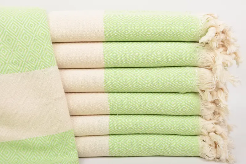 Personalized Pistachio Green Turkish Cotton Towel, 40x71 Inches