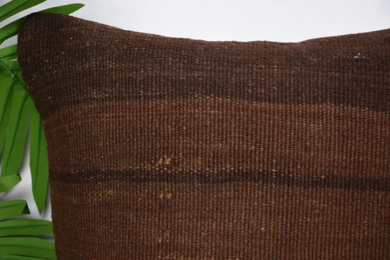 Interior Designer Pillow, Throw Kilim Pillow, 16x16 Brown Pillow, Pattern Throw Pillow Case, Pillow, Ethnical Kilim Rug Pillow - 2