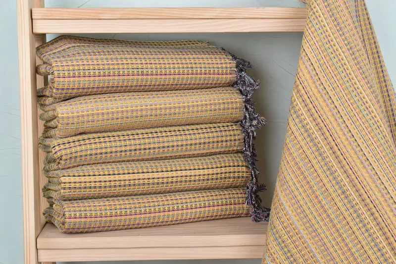 Housewarming Gift Mustard Cotton Towel Turkish Beach, 40x71 Inches