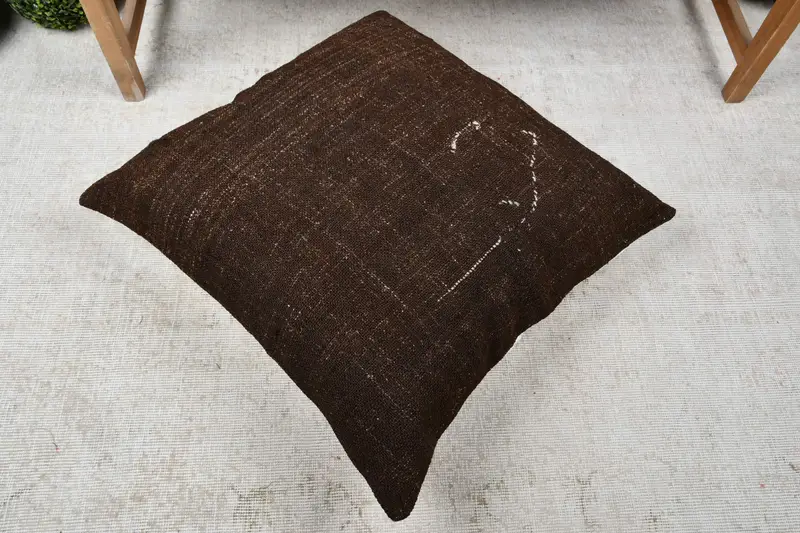 Tapestry Pillow, 28x28 Brown Cushion Case, Southwestern Cushion, Pillow Case, Luxury Pillow Case, Kilim Cushion Sham, Home Decor Pillow, Gift Pillow - 8