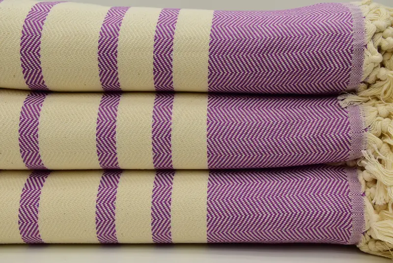 Wedding Hand Made Gift, Throw Blanket for Bed, Tablecloth, Organic Beach Blanket, Monogram Blanket, 96x80 Cotton Herringbone Towel, Bedspread - 1