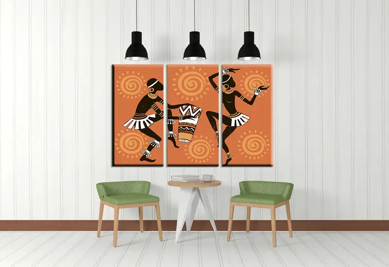 African Culture Dancer, African Ethnic Canvas, Retro African Wall Art, Canvas Print, African Painting, African Wall Decor, African Art - 1