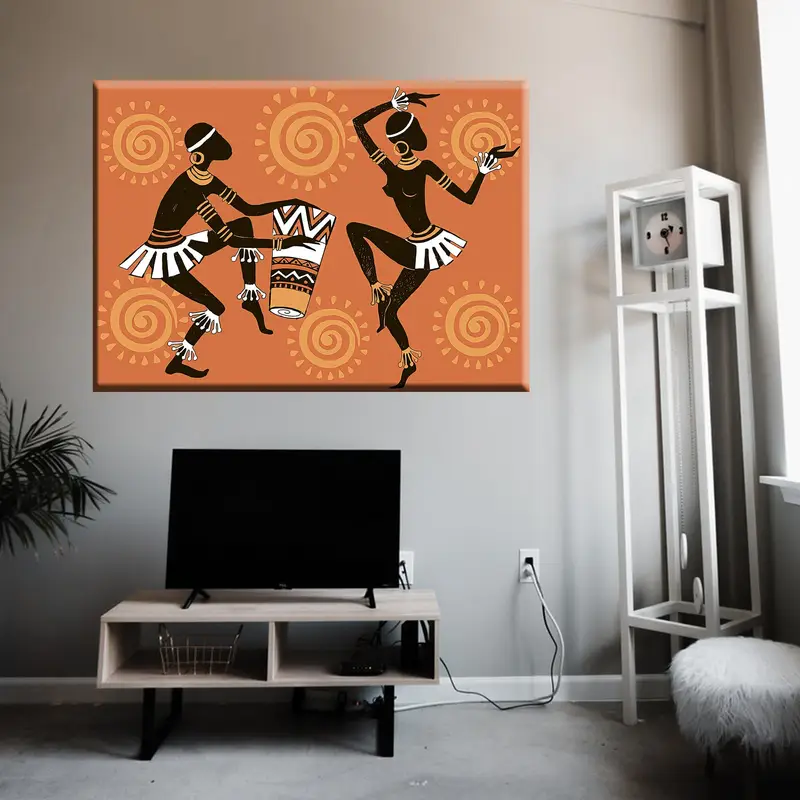 African Culture Dancer, African Ethnic Canvas, Retro African Wall Art, Canvas Print, African Painting, African Wall Decor, African Art - 3