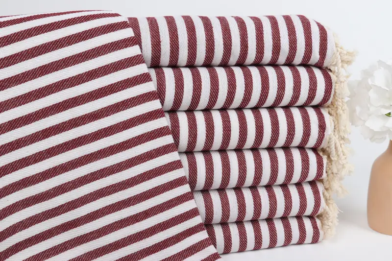 Personalized Bridesmaid Gift Custom Beach Towel Striped 40x71 Inches