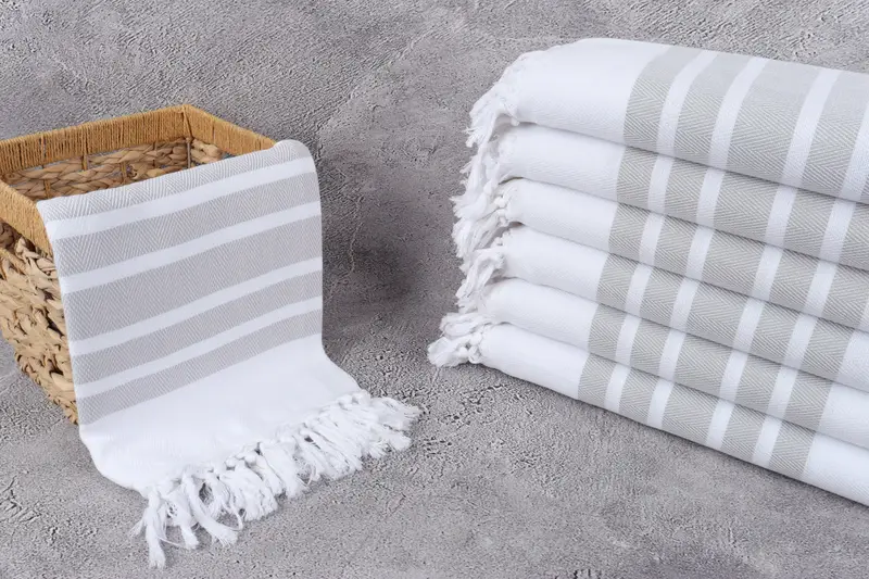 Monogram Turkish Towel, Personalized Gift, 70x40 Cotton Herringbone Towel, Organic Towel, Bachelorette Party Gifts, Bachelorette Party Favors Beach - 3
