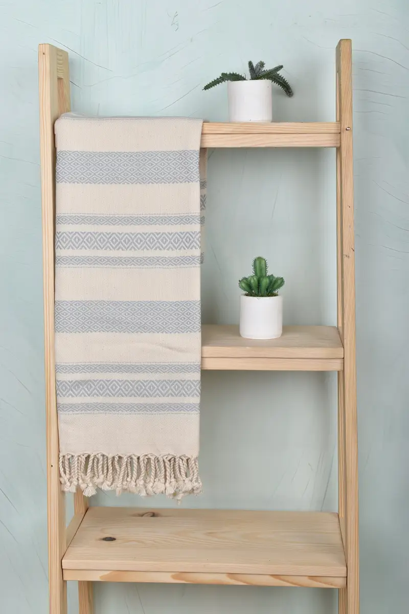 Baby Boy Gift, Travel Towel, Quick-Dry Beach Towel, Turkish bath towel, Bath towel, Fringed Turkish towel for poolside, 70x36 Cotton Diamond Towel - 8