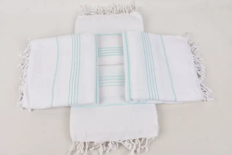 Welcome Wedding Gift, Thin towel, Fouta towel, Authentic Turkish hammam peshtemal, Organic Turkish towel, 70x40 Cotton Striped Towel, Spa Towel - 6