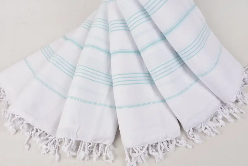 Welcome Wedding Gift, Thin towel, Fouta towel, Authentic Turkish hammam peshtemal, Organic Turkish towel, 70x40 Cotton Striped Towel, Spa Towel - 4