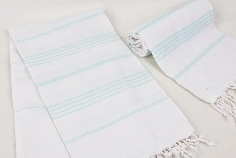 Welcome Wedding Gift, Thin towel, Fouta towel, Authentic Turkish hammam peshtemal, Organic Turkish towel, 70x40 Cotton Striped Towel, Spa Towel - 7