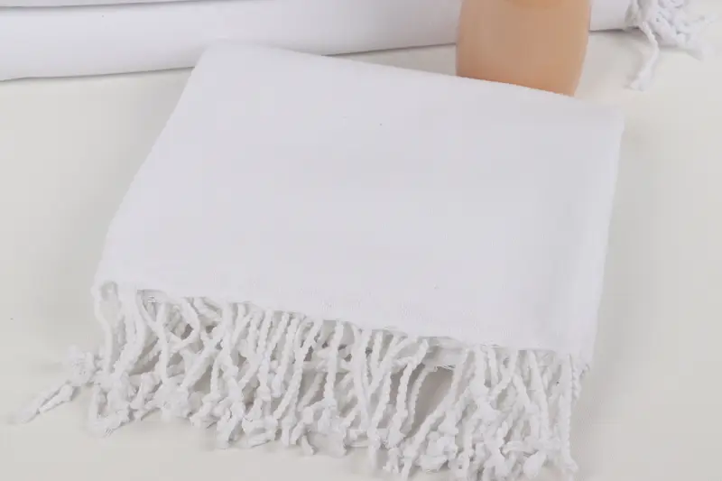 Luxury Turkish beach towel with fringe, Bachelorette Party Gift, 70x40 Cotton Solid Towel, Bridal Party Gifts, Travel towel, Gift For Her - 5