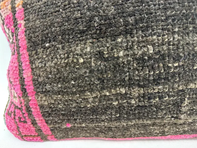 Boho Chic Pillow Sham, Antique Pillows, Cushion, Anatolian Pillow Cover, Vintage Pillow, Throw Kilim Pillow, 12x20 Pink Pillow Case - 2