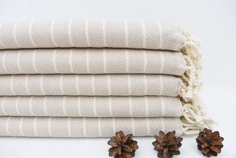 Absorbent towel, 70x40 Cotton Striped Towel, Monogram Turkish Towel, Bride Gift, Handwoven Turkish bath towel, Hammam towel, Monogram Towels - 2