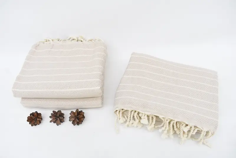 Absorbent towel, 70x40 Cotton Striped Towel, Monogram Turkish Towel, Bride Gift, Handwoven Turkish bath towel, Hammam towel, Monogram Towels - 4