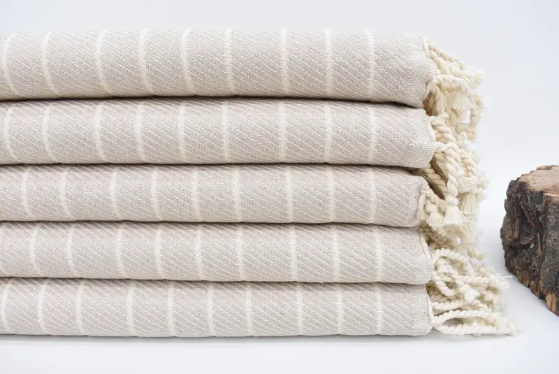 Absorbent towel, 70x40 Cotton Striped Towel, Monogram Turkish Towel, Bride Gift, Handwoven Turkish bath towel, Hammam towel, Monogram Towels - 1