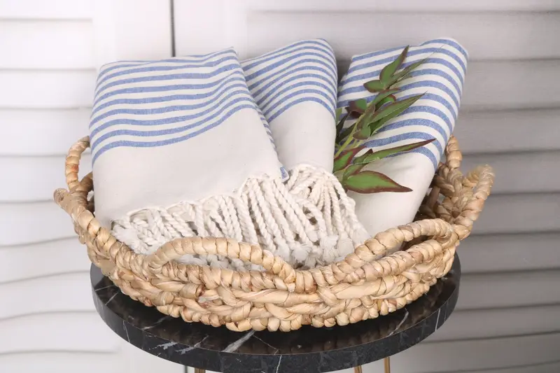Regalo de San Valentín, toalla de playa turca, toalla de playa grande personalizada, toalla a rayas de algodón de 70x40, regalo de despedida de soltera, toalla de playa a granel - 5