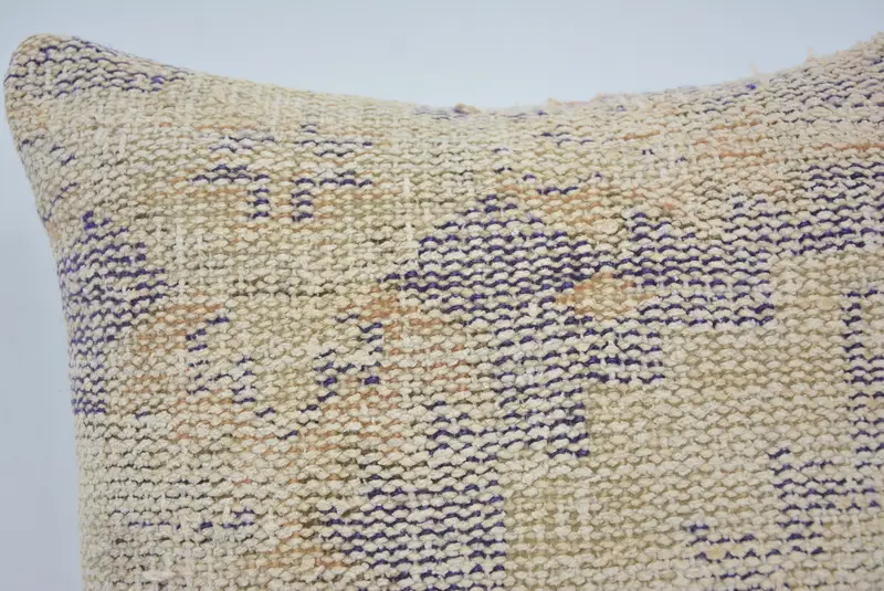 Pillow Sham, Turkish Pillow, Rustic Cushion, Ethnical Kilim Rug Pillow, Farmhouse Pillow Sham, Interior Designer Pillow, 16x16 Beige Cushion Cover - 2