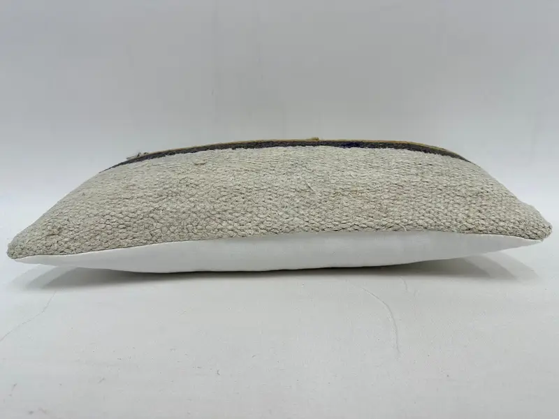 Turkish Kilim Pillow, Toss Pillow Sham, Cushion Cover, Oriental Pillow, Home Decor Pillow, Boho Pillow, 10x20 Beige Cushion, Custom Cushion Cover - 5