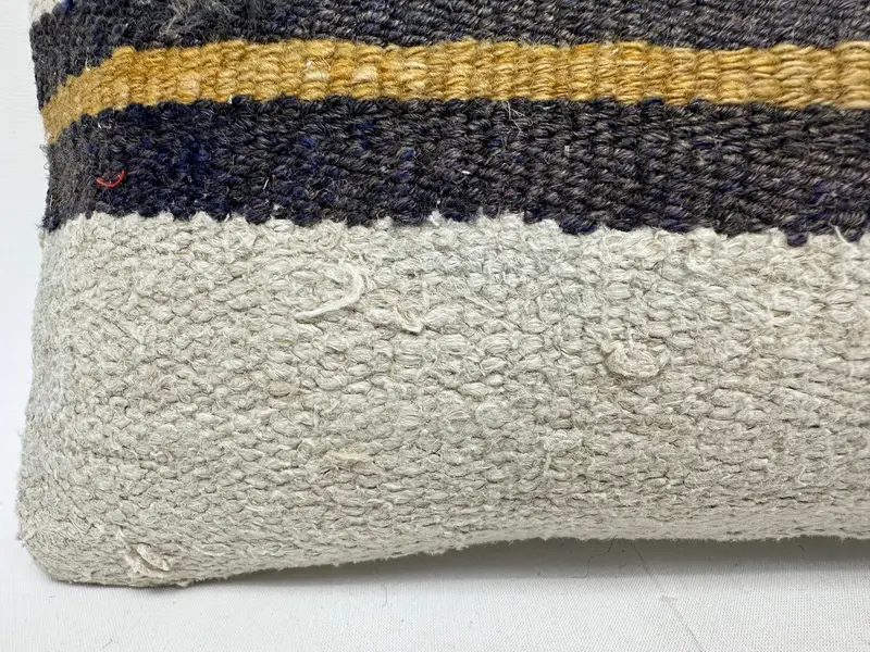 Turkish Kilim Pillow, Toss Pillow Sham, Cushion Cover, Oriental Pillow, Home Decor Pillow, Boho Pillow, 10x20 Beige Cushion, Custom Cushion Cover - 4